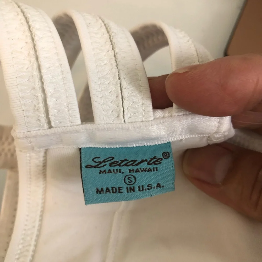 Letarte‎ White Bandage Bikini Top Sz. S